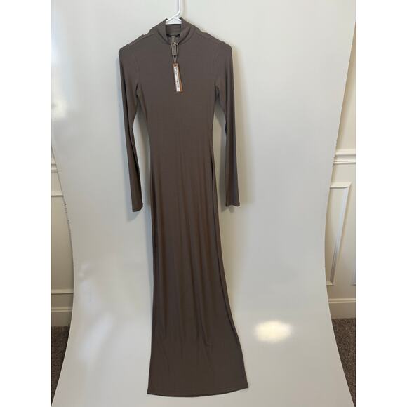 NWT Skims Soft Lounge Turtleneck Mock Neck Long Sleeve Dress Amethyst Size S - Picture 4 of 8